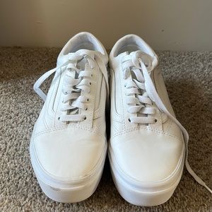 White platform vans
